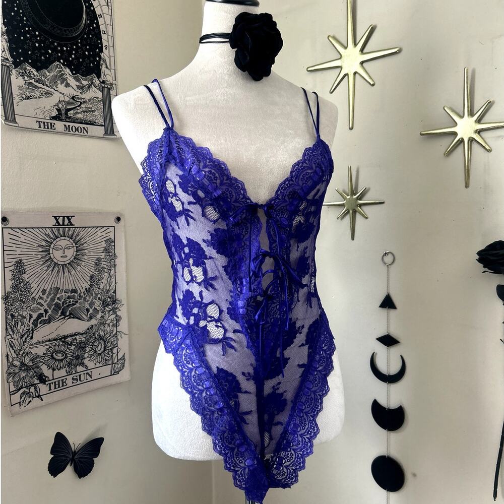 Vintage 80's Deadstock Victoria's Secret Lace Lingerie Bodysuit